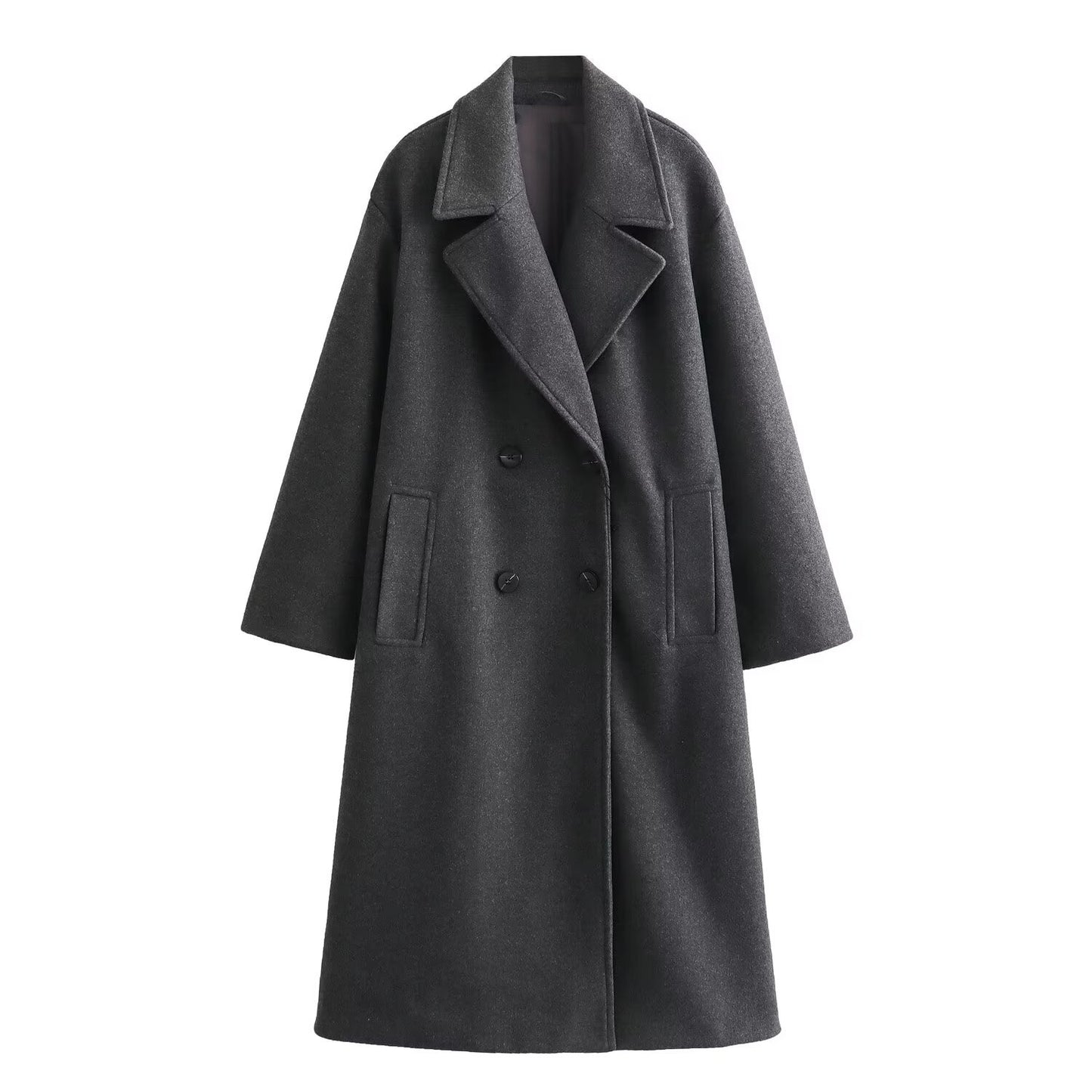 Elena Classic Overcoat | Double-Breasted Relaxed Fit Winter Coat