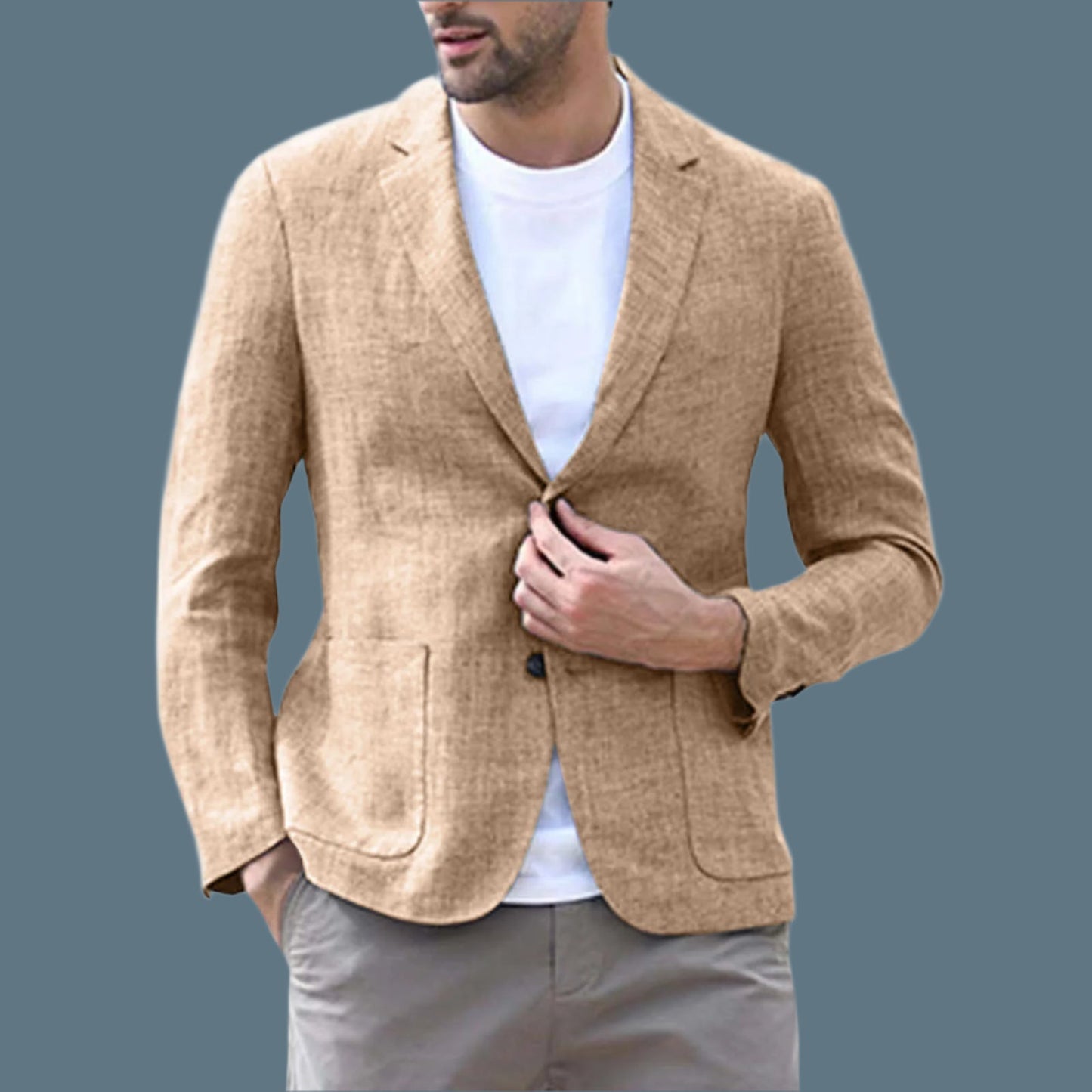 Men’s Blazer – Slim Fit – Breathable Blend – Single Breasted – Notch Lapel