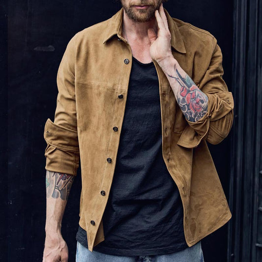 Men’s Casual Shirt – Relaxed Fit – Soft Touch – Long Sleeve Retro Style