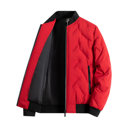 Arthur Quilted Bomber Jacket | Zip-Front Stand Collar Jacket