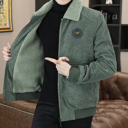 Men’s Casual Jacket – Relaxed Fit – Sherpa Lined – Zip Front