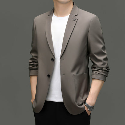 Men’s Blazer – Slim Fit – Lightweight – Breathable – Notch Lapel – 2-Button Closure