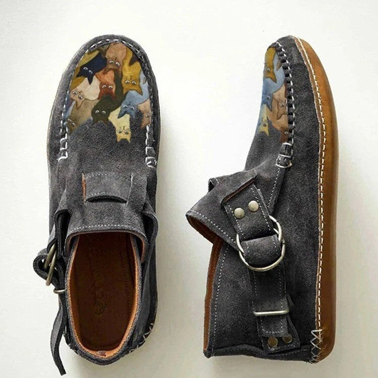 Ivy Relaxed Fit Moccasin Slip-On Shoes | Buckle Strap Moccasin Shoes