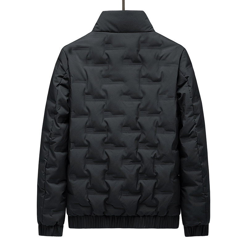 Freddie Quilted Relaxed Fit Down Jacket | Standing Collar Hip-Length Jacket