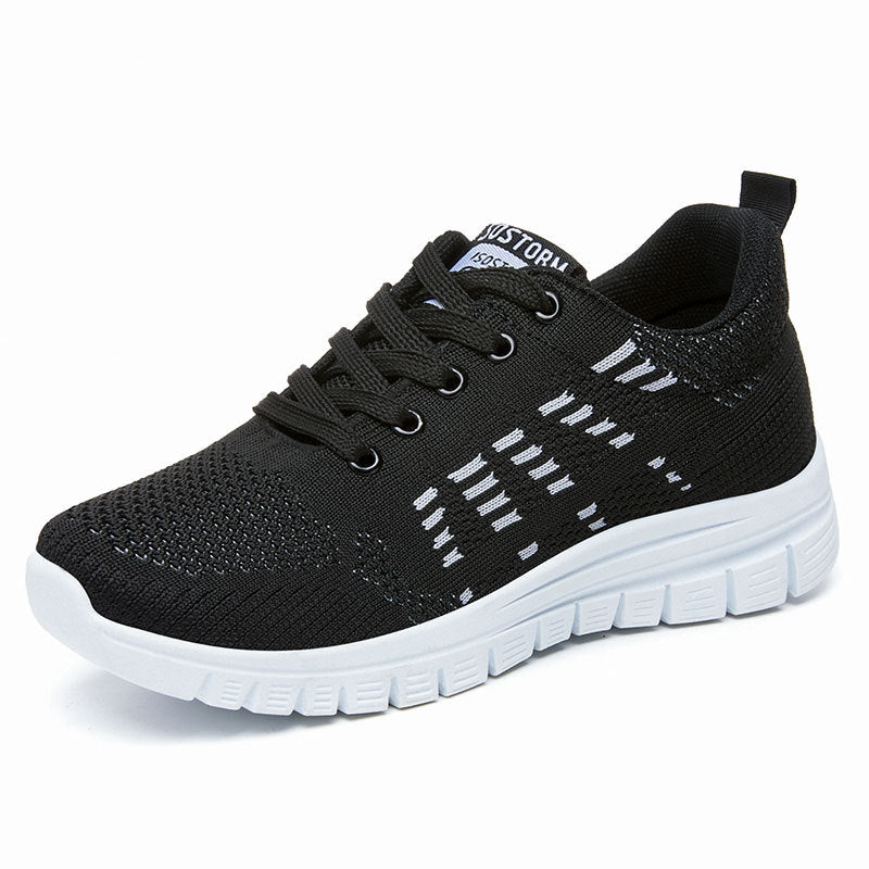 Women’s Sneakers – Breathable Knit – Cushioned Sole – Athletic Fit – Ankle-Length