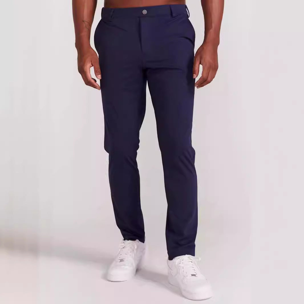 Men’s Pants – Slim Fit – Breathable Blend – Full Length – Rear Pockets – Smart Casual