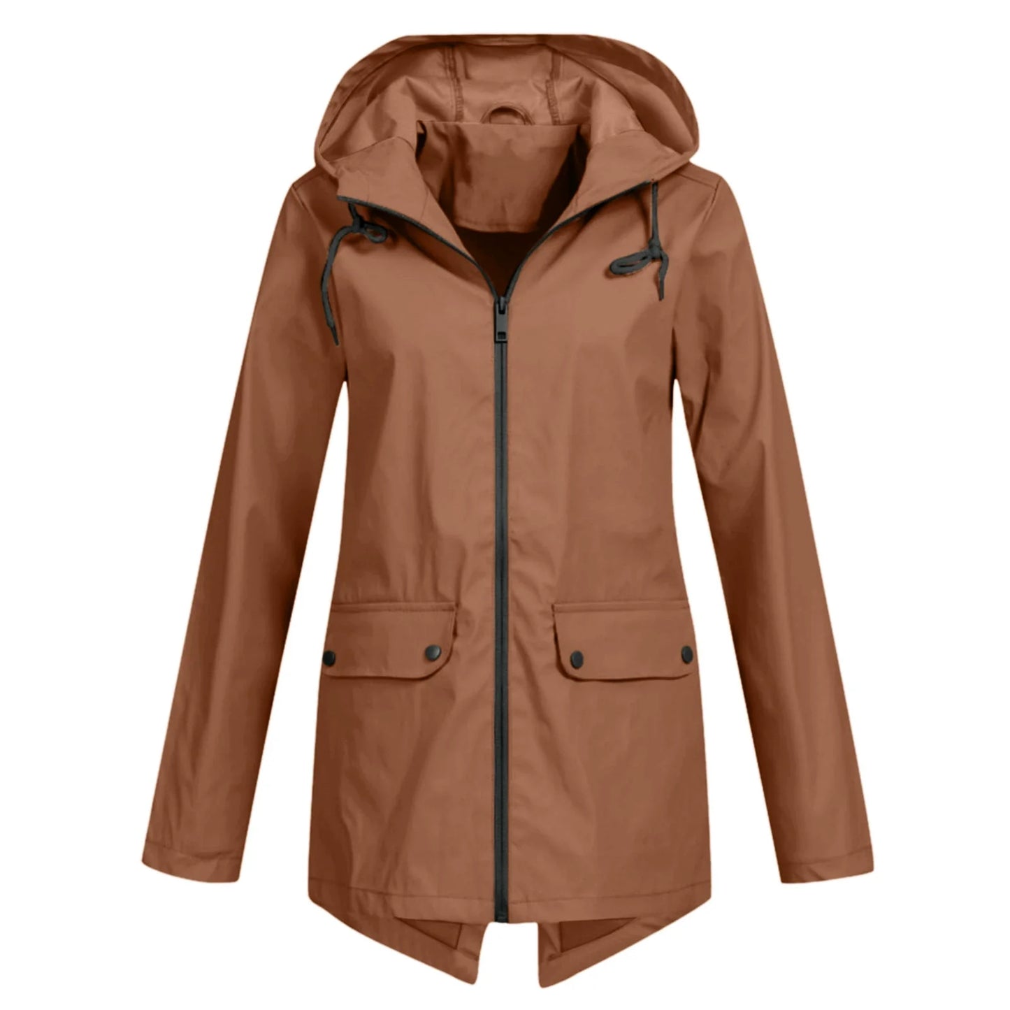 Women’s Windbreaker Jacket – Lightweight Hooded – Zip Front – Casual Fit