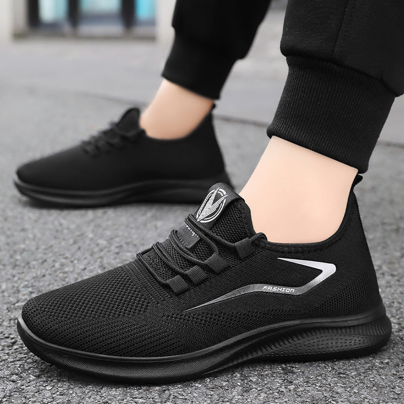 Men’s Sneakers – Fly-Knit Upper – Lace-Up – Cushioned Low-Top Fit