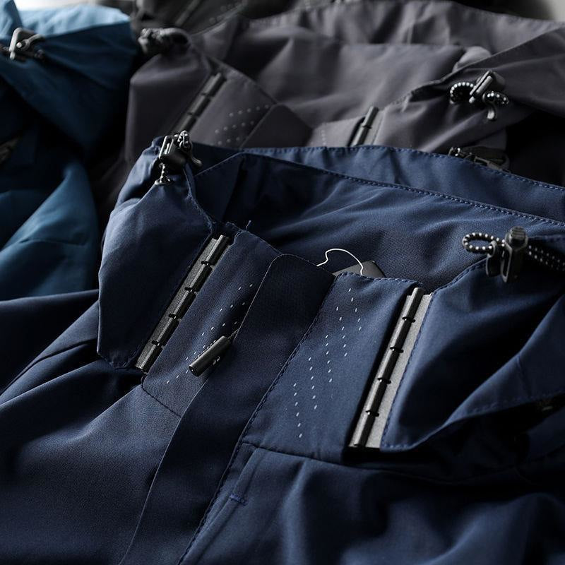 Men’s Outdoor Jacket – Windproof Lightweight – Adjustable Hood – Regular Fit