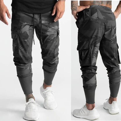 Men’s Cargo Jogger Pants – Relaxed Fit – Tapered Leg – Stretch Fabric – Ribbed Cuffs
