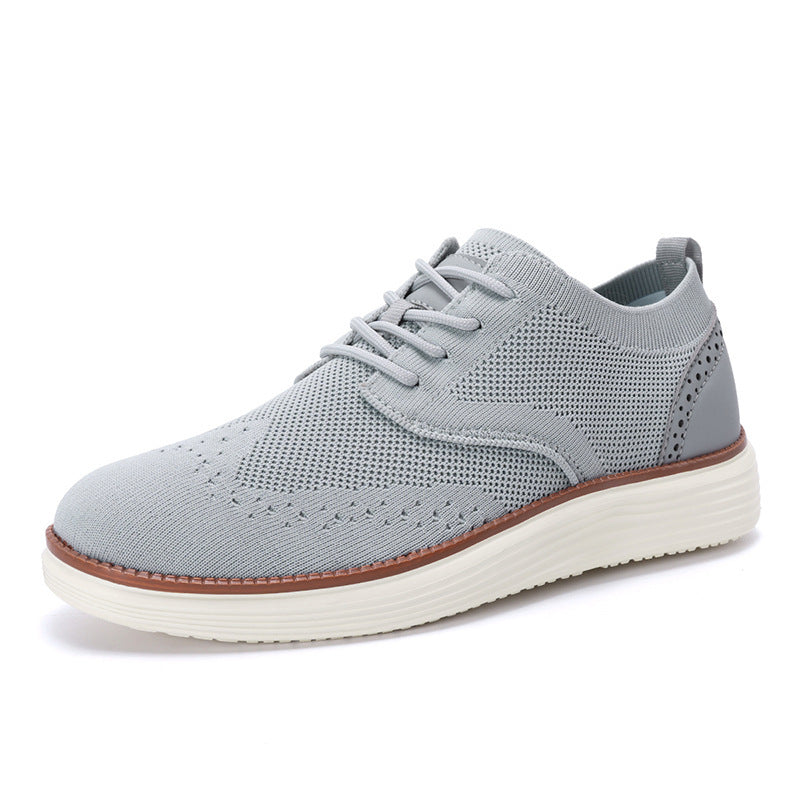 Men’s Dress Shoes – Fly-Knit Lace-Up – Cushioned Sole – Casual Fit