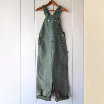 Women’s Overalls – Relaxed Fit – Cotton – Adjustable Straps – Full Length – Pockets