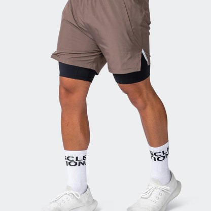 Men’s Athletic Shorts – Slim Fit – Dual Layer – Breathable Blend – Stretch Support