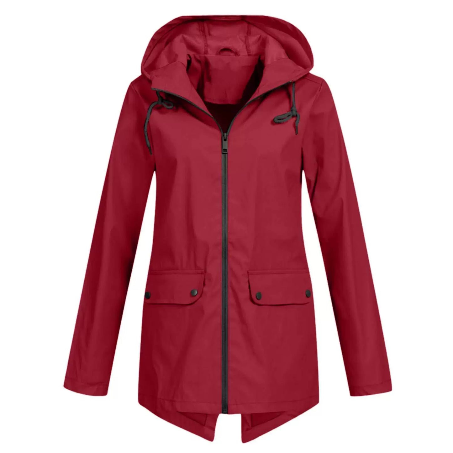 Women’s Windbreaker Jacket – Lightweight Hooded – Zip Front – Casual Fit