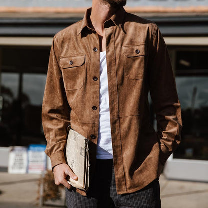Men’s Button-Up Shirt – Regular Fit – Chest Pocket Detail