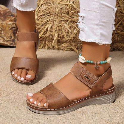 Women’s Sandals – Slip-On Open Toe – Cushioned Footbed – Casual Comfort Fit
