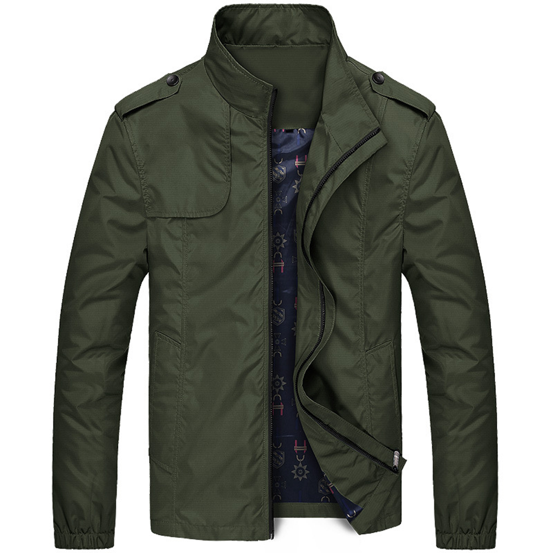 Men’s Jacket – Regular Fit – Wind-Resistant – High Collar