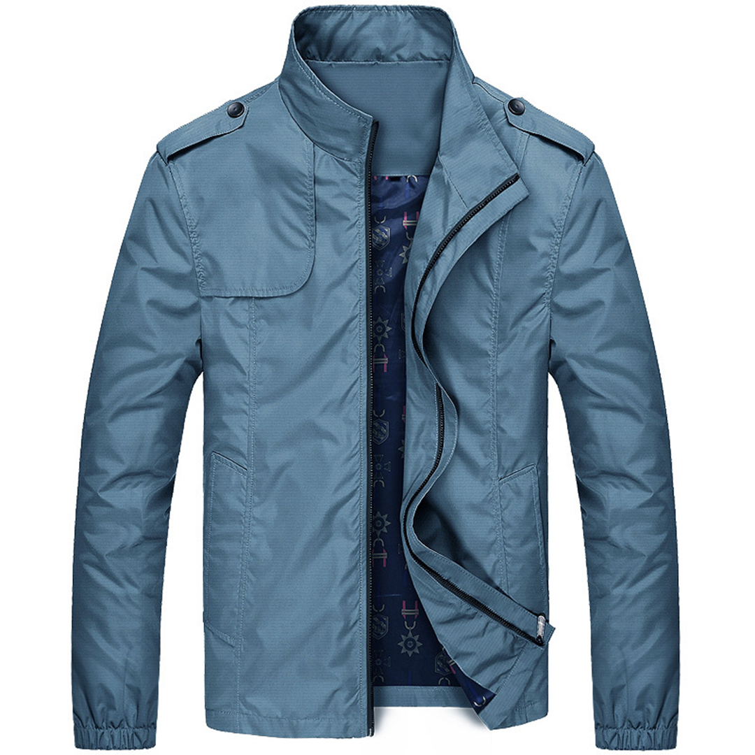 Men’s Jacket – Regular Fit – Wind-Resistant – High Collar