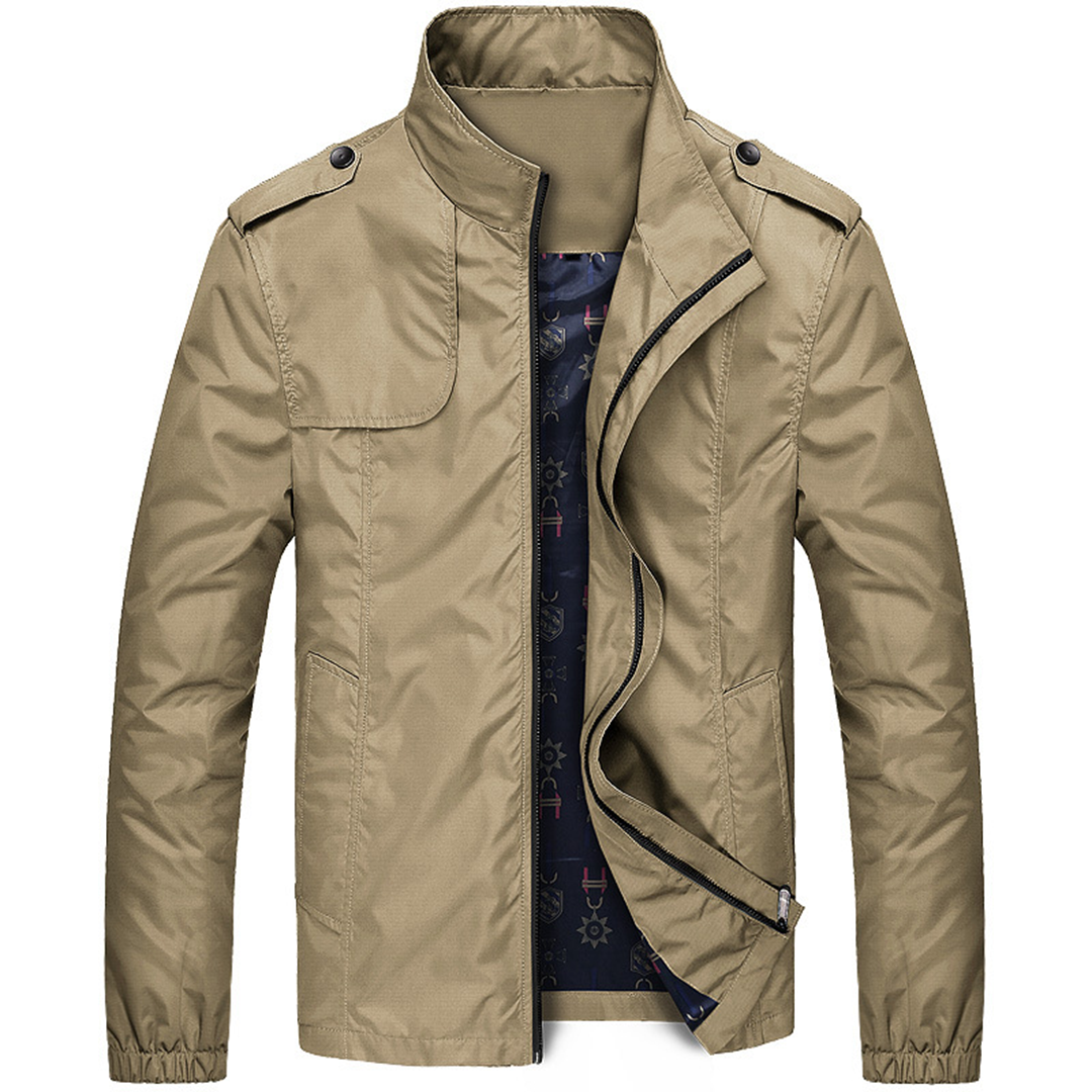 Men’s Jacket – Regular Fit – Wind-Resistant – High Collar