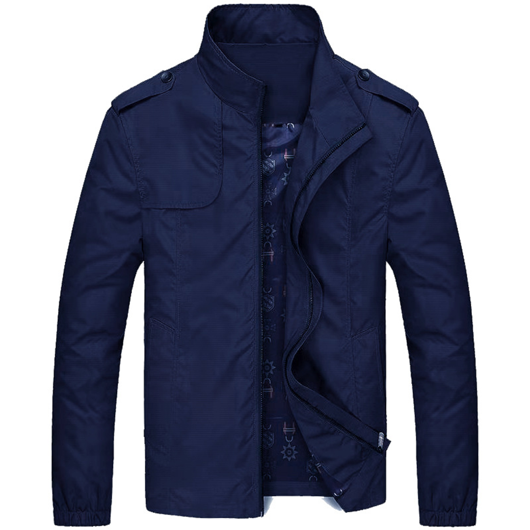 Men’s Jacket – Regular Fit – Wind-Resistant – High Collar