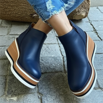 Freya Platform Chelsea Boots | Elastic Goring V-Cut Boots