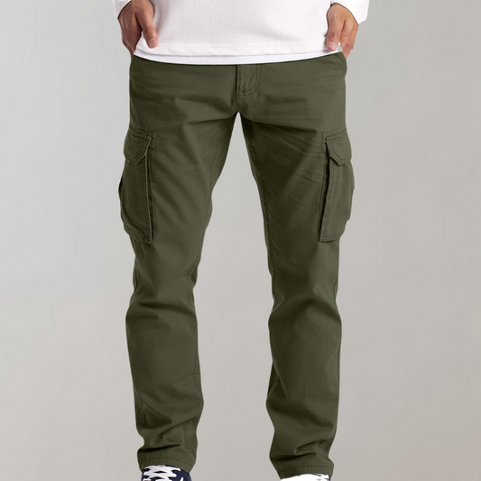 Men’s Cargo Pants – Cotton – Regular Fit – Full Length with Utility Pockets