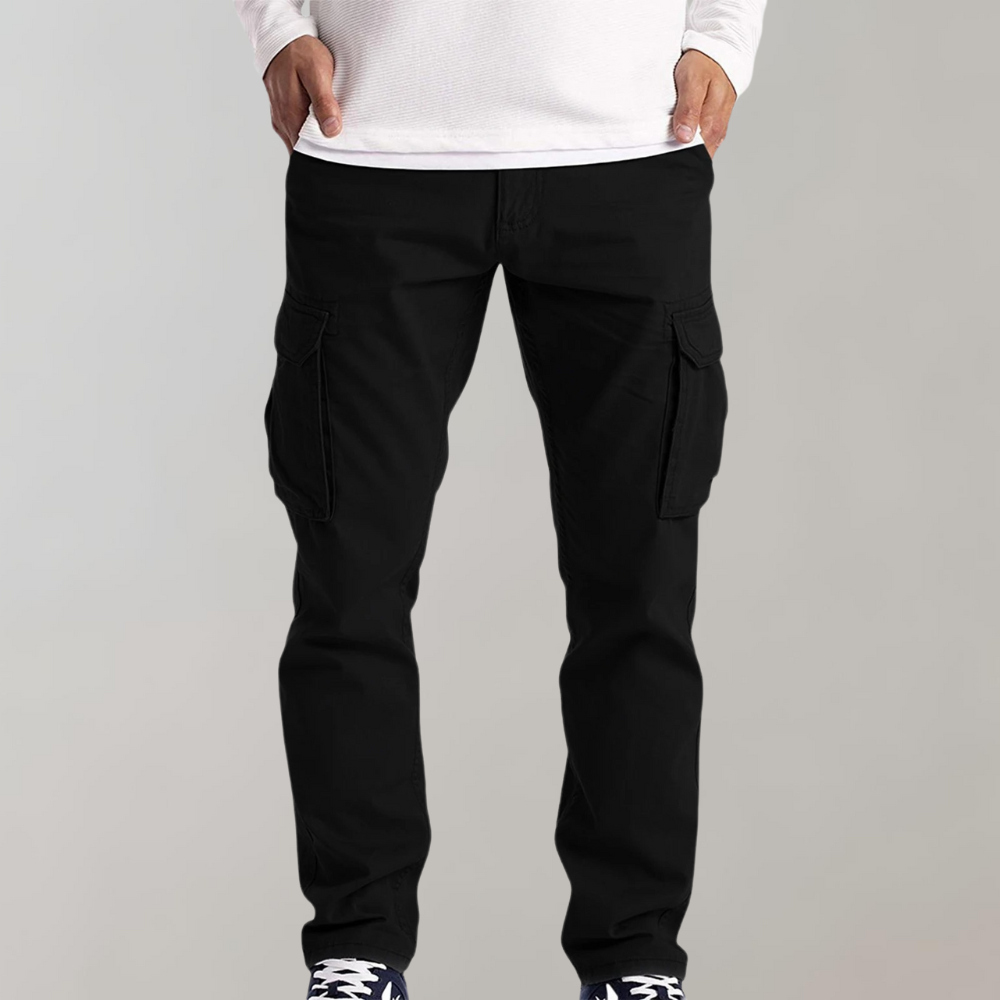 Men’s Cargo Pants – Cotton – Regular Fit – Full Length with Utility Pockets