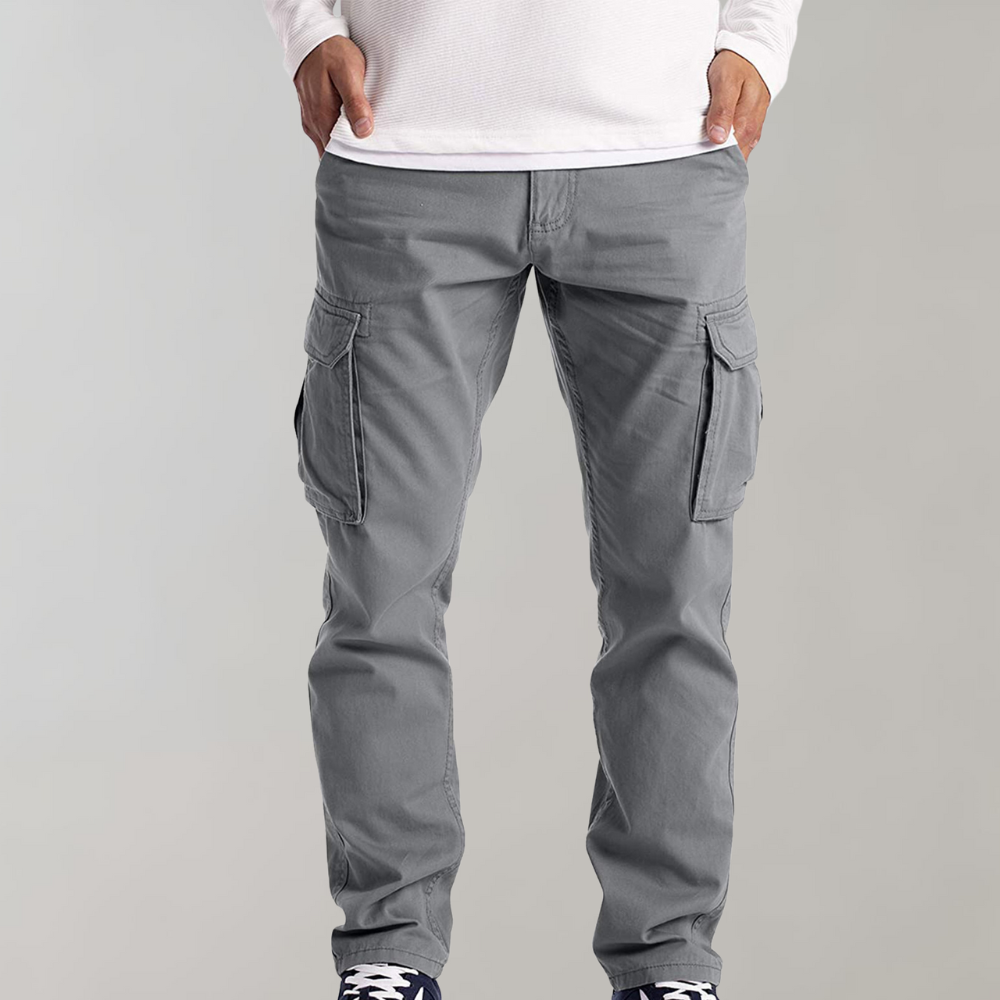 Men’s Cargo Pants – Cotton – Regular Fit – Full Length with Utility Pockets