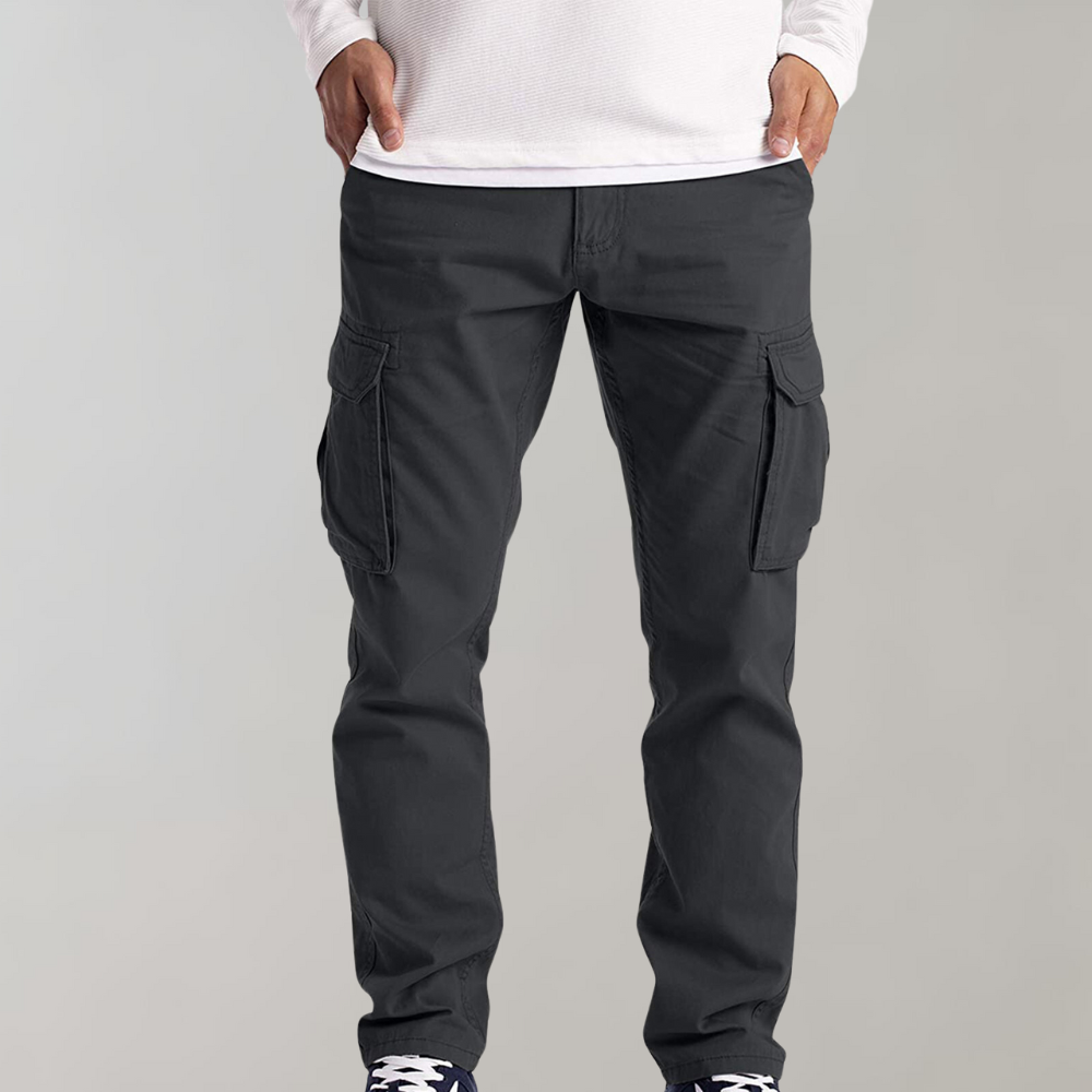 Men’s Cargo Pants – Cotton – Regular Fit – Full Length with Utility Pockets