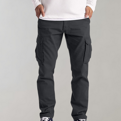 Men’s Cargo Pants – Cotton – Regular Fit – Full Length with Utility Pockets