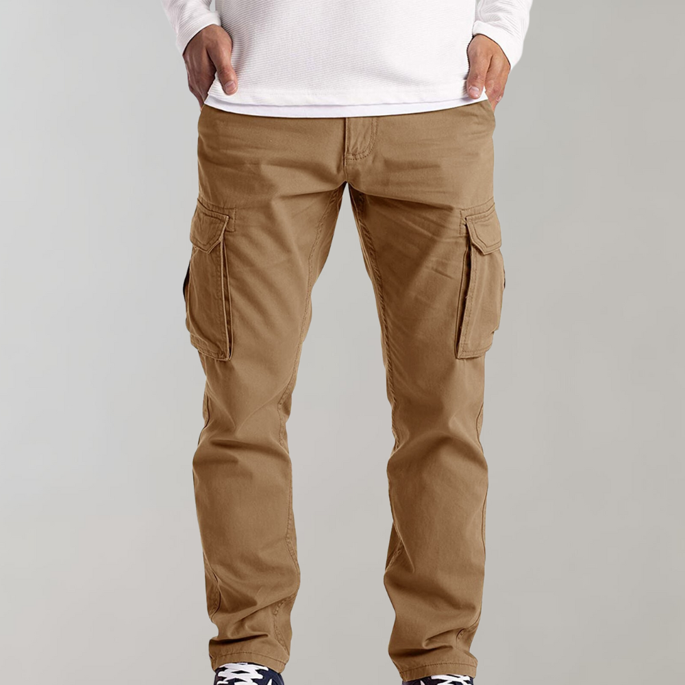 Men’s Cargo Pants – Cotton – Regular Fit – Full Length with Utility Pockets