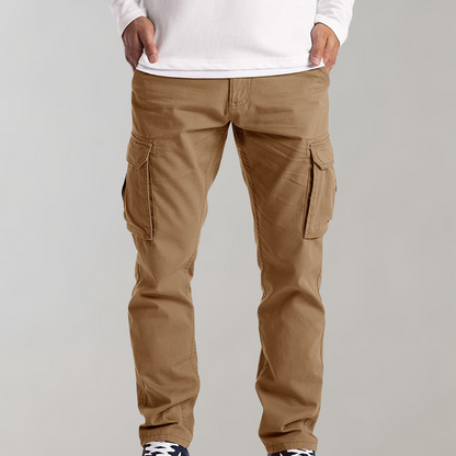 Men’s Cargo Pants – Cotton – Regular Fit – Full Length with Utility Pockets