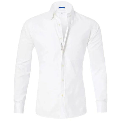 Men’s Zipper Shirt – Slim Fit – Wrinkle-Free – Breathable Blend – Smart Casual