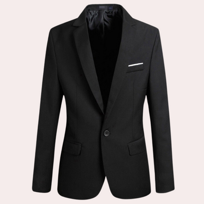 Men’s Blazer – Tailored Fit – Breathable Blend – Single Button – Classic Lapel