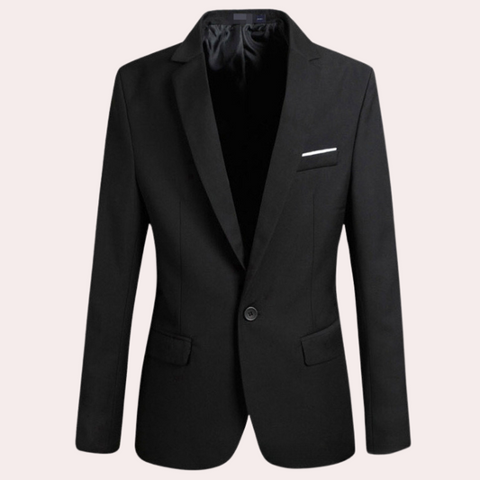 Men’s Blazer – Tailored Fit – Breathable Blend – Single Button – Classic Lapel