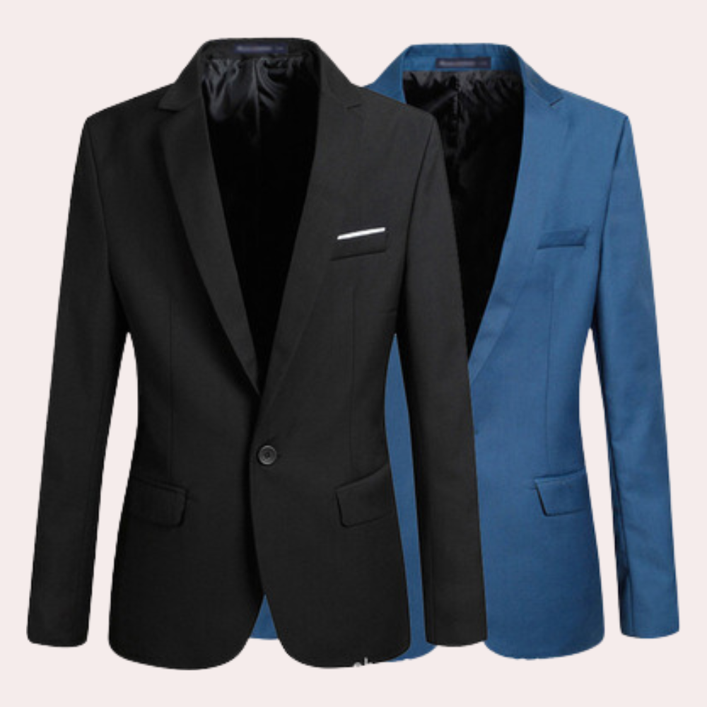 Men’s Blazer – Tailored Fit – Breathable Blend – Single Button – Classic Lapel