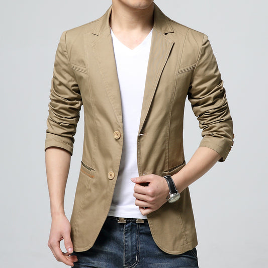 Men’s Blazer – Slim Fit – Tailored Silhouette – Woven Fabric – 2-Button Closure