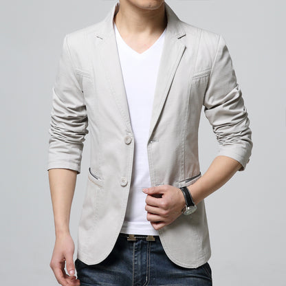 Men’s Blazer – Slim Fit – Tailored Silhouette – Woven Fabric – 2-Button Closure