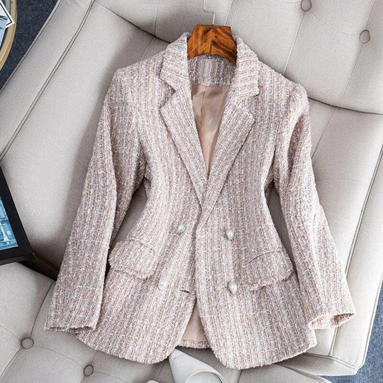 Women’s Blazer – Tailored Fit – Wool Tweed – Double-Breasted – Notched Lapel