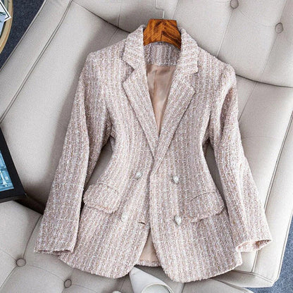 Women’s Blazer – Tailored Fit – Wool Tweed – Double-Breasted – Notched Lapel