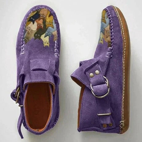 Ivy Relaxed Fit Moccasin Slip-On Shoes | Buckle Strap Moccasin Shoes