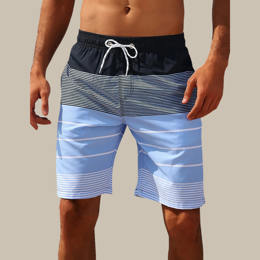 Men’s Swim Trunks – Quick Dry Stretch – Elastic Waist – Knee Length Fit