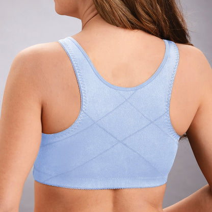 Women’s Wireless Bra – Full Coverage – Front Closure – Breathable Blend – Wide Straps