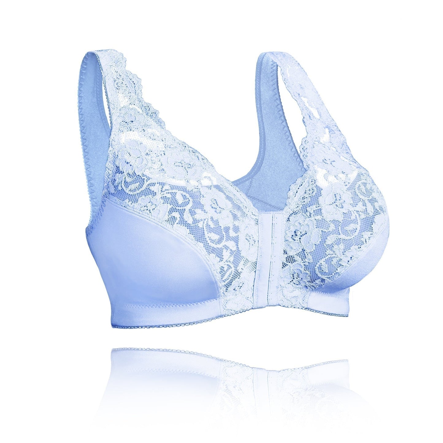 Women’s Wireless Bra – Full Coverage – Front Closure – Breathable Blend – Wide Straps