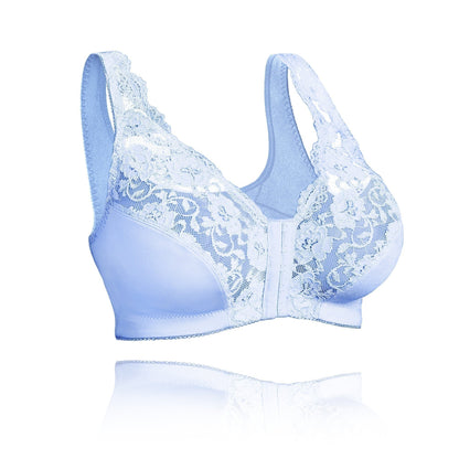 Women’s Wireless Bra – Full Coverage – Front Closure – Breathable Blend – Wide Straps