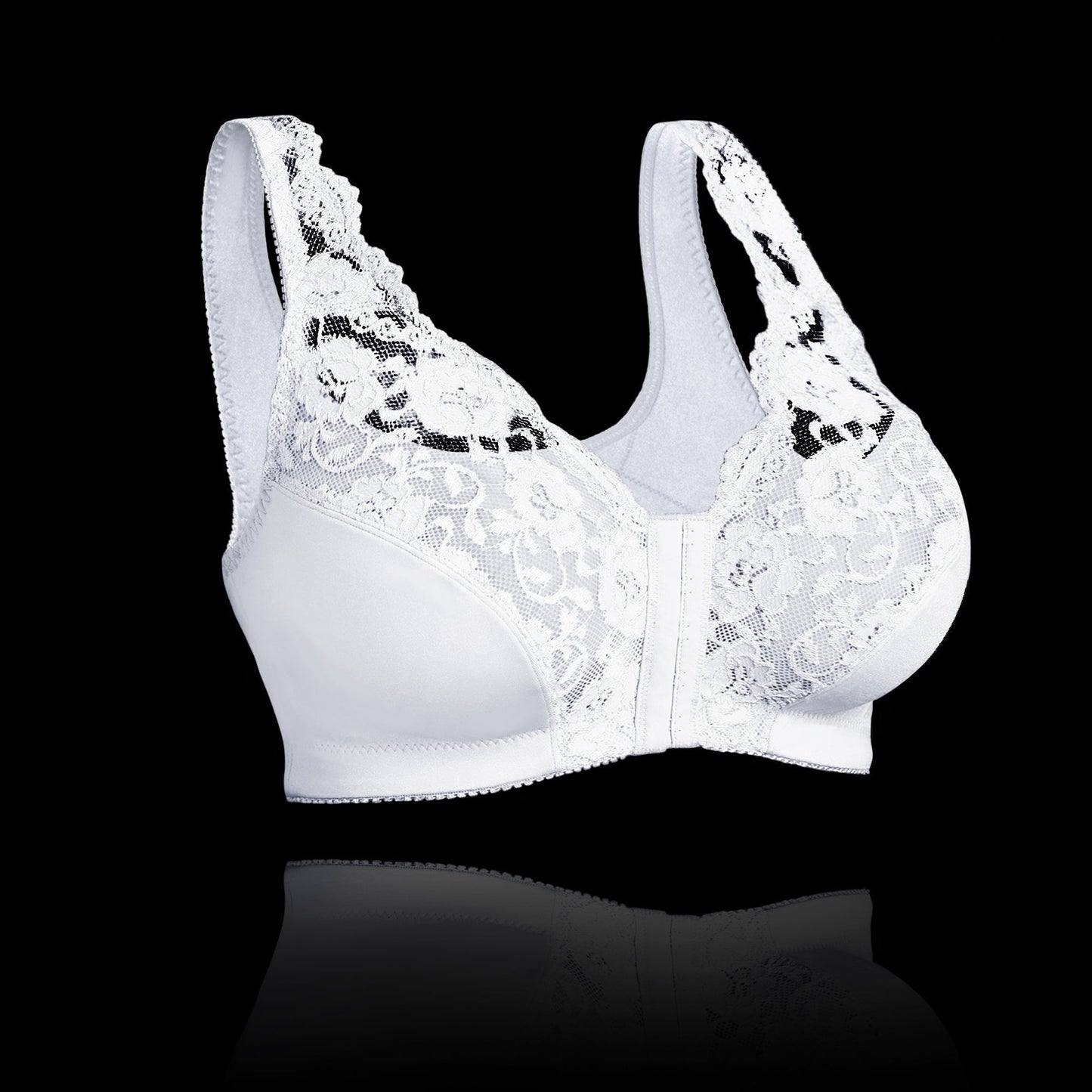 Women’s Wireless Bra – Full Coverage – Front Closure – Breathable Blend – Wide Straps