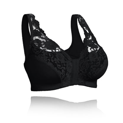Women’s Wireless Bra – Full Coverage – Front Closure – Breathable Blend – Wide Straps