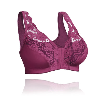 Women’s Wireless Bra – Full Coverage – Front Closure – Breathable Blend – Wide Straps