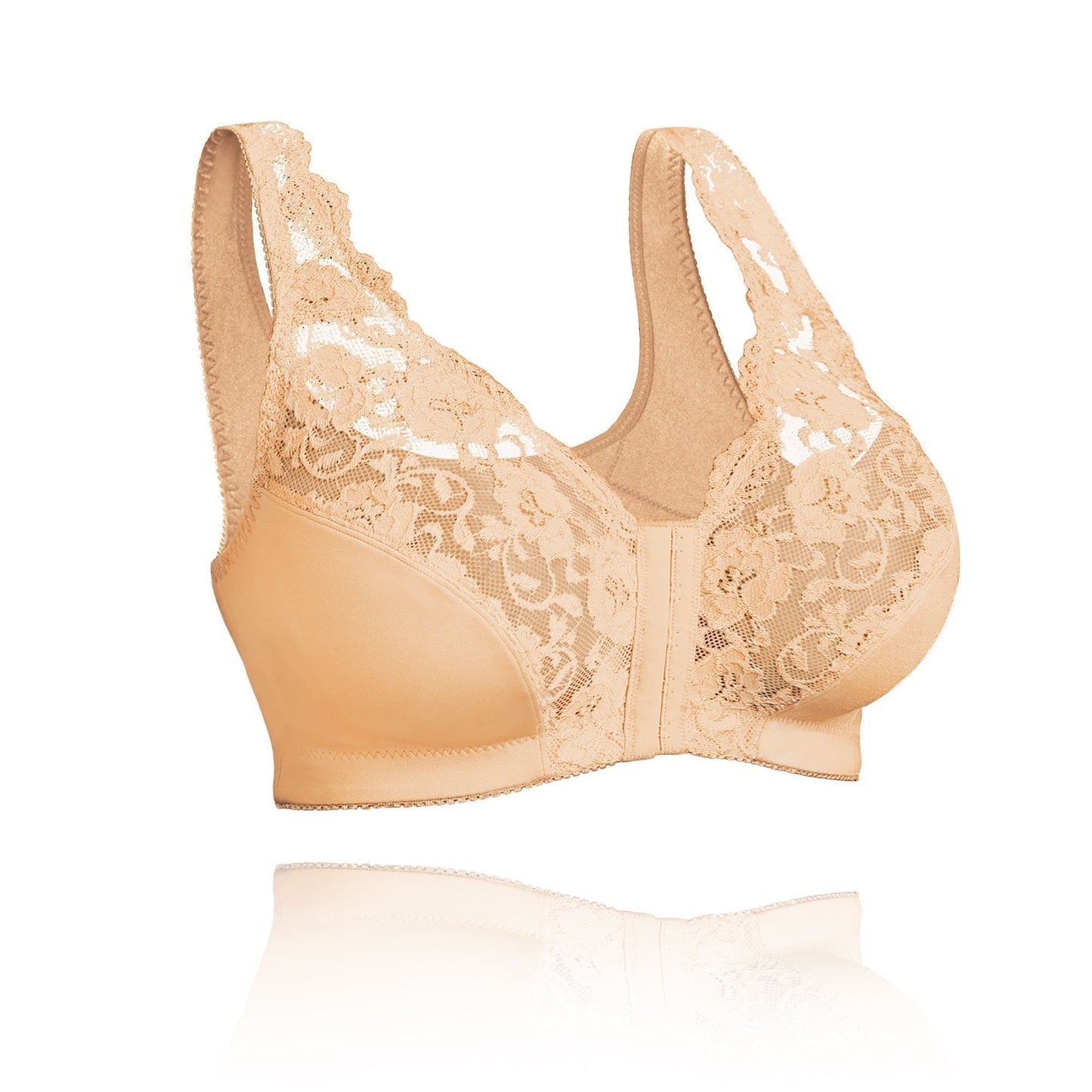 Women’s Wireless Bra – Full Coverage – Front Closure – Breathable Blend – Wide Straps