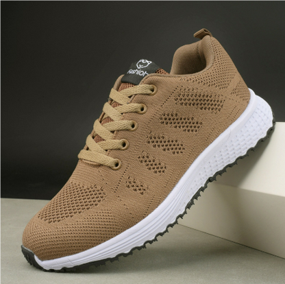 Women’s Sports Shoes – Soft Knit – Low Top – Lace-Up Fit